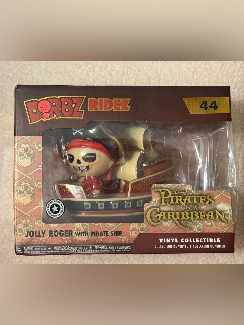 Dorbz Ridez 44 Jolly Roger Pirate Ship Disney Pirates of The Caribbean Funko NEW